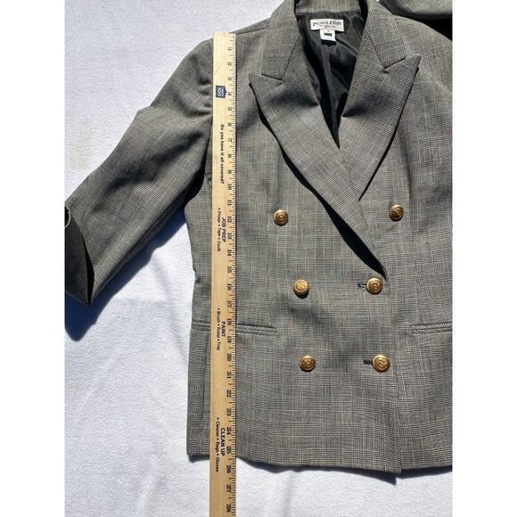 VTG Ladies Pendleton 100% Virgin Wool Gray Blazer 12P - Picture 11 of 12